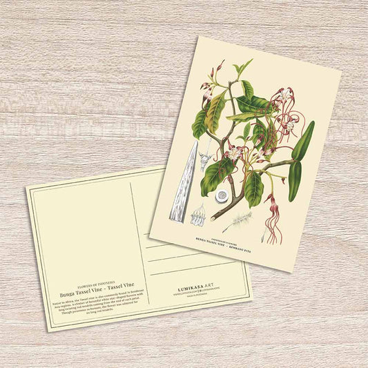Lumikasa Art Postcard Bunga Tassel Vine - Tassel Vine
