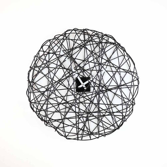 See you at the roundabout Wall Clock Black
