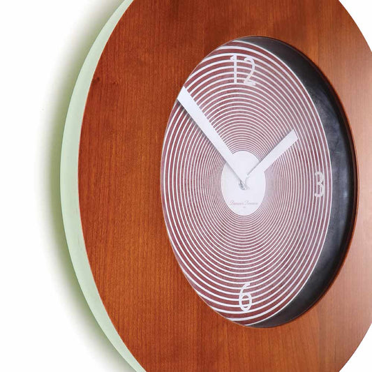 Target Round Wall Clock Brown Reddish