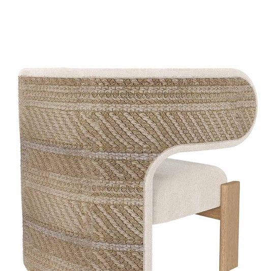Liman Lounge Chair Natural Beige with Weaving Pita