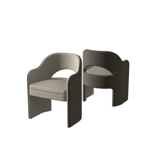 Sura Dining Chair Half Back Safari - Choco