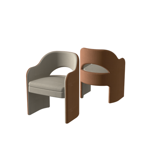 Sura Dining Chair Half Back Safari - Tan