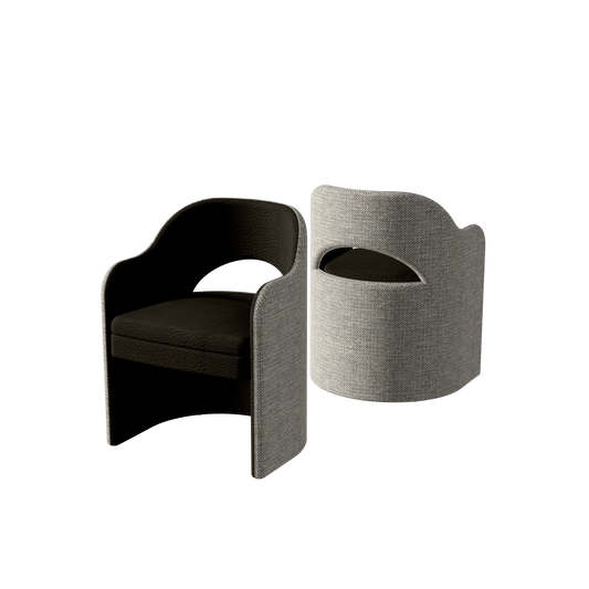 Sura Dining Chair Full Back Warm Grey - Taupe