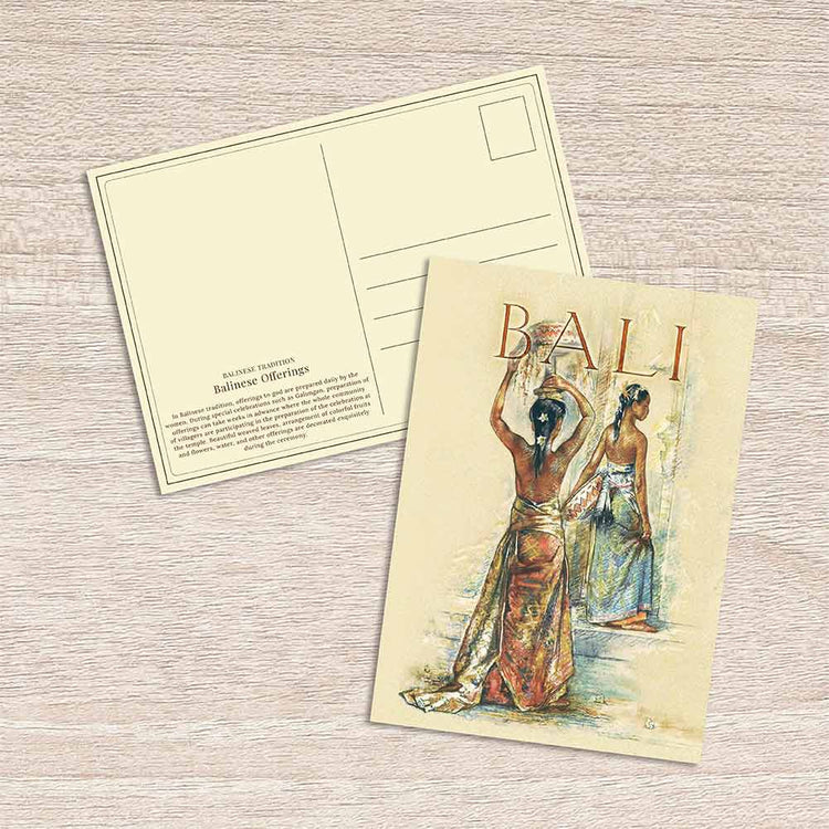 Lumikasa Art Postcard Balinese Offerings