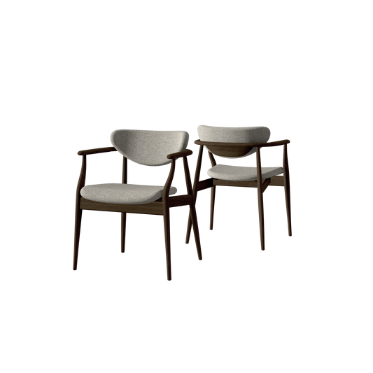 Anoa Dining Chair Smoked Walnut - Taupe