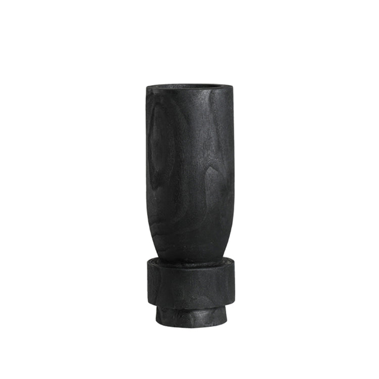 Lumikasa Holy Grail Wooden Vase Black Medium