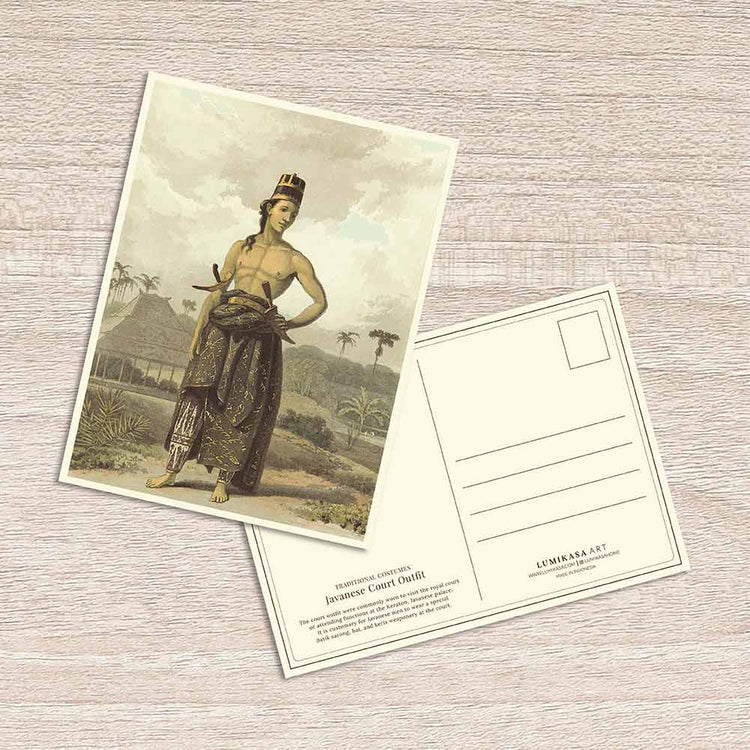 Lumikasa Art Postcard Javanese Court Outfit