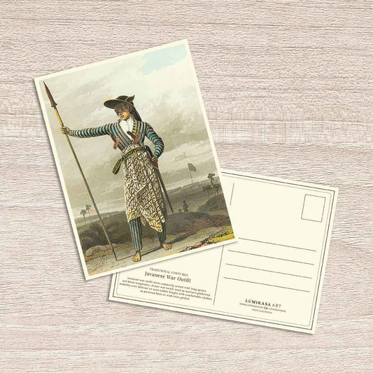 Lumikasa Art Postcard Javanese War Outfit