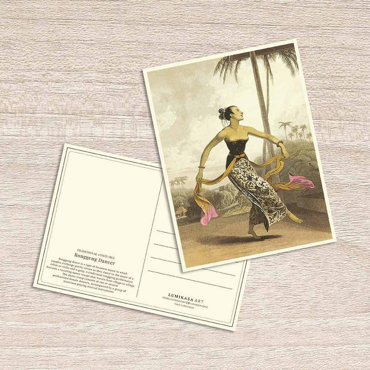 Lumikasa Art Postcard Ronggeng Dancer