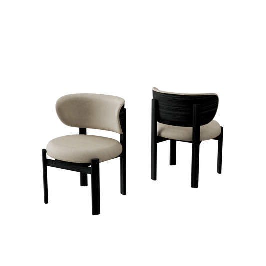 Tedong Dining Chair Black Sucupira - Khaki