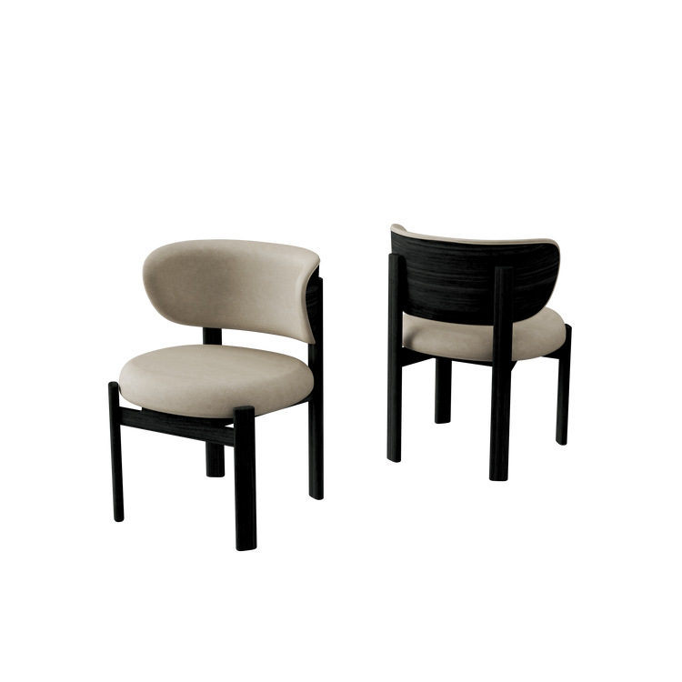 Tedong Dining Chair Black Sucupira - Khaki