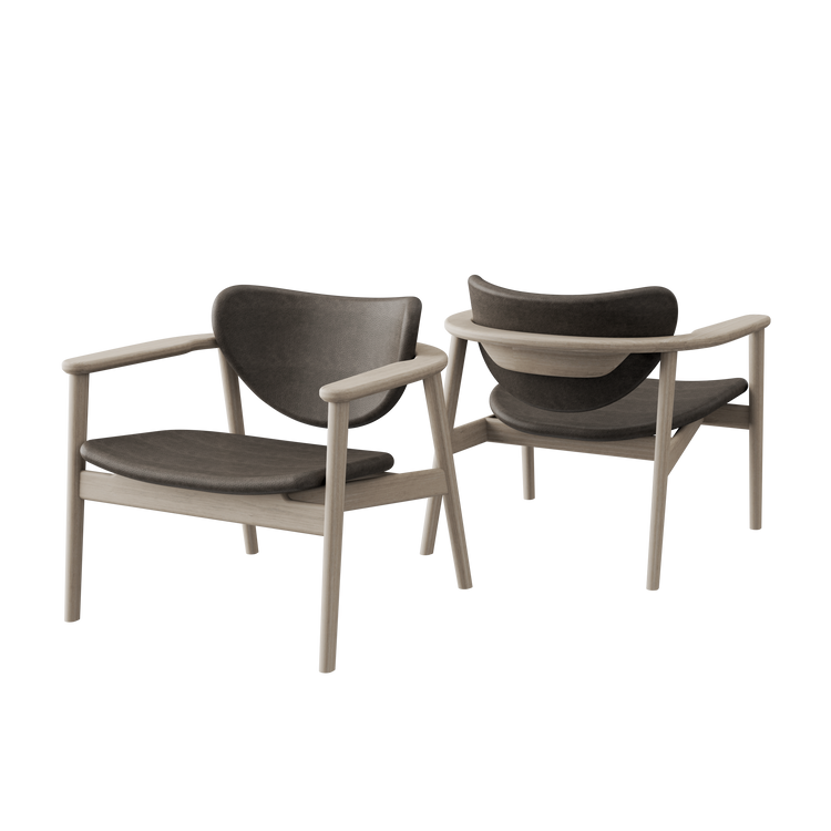 Anoa Lounge Chair Breeze Oak - Dark Brown