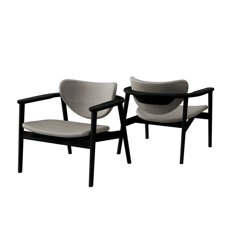 Anoa Lounge Chair Black Sucupira - Dark Taupe