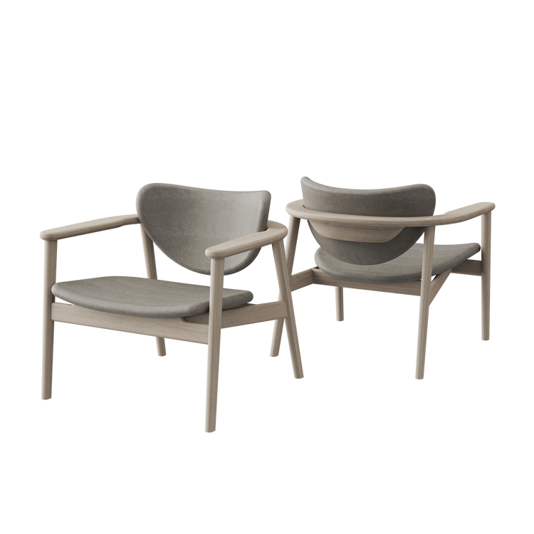 Anoa Lounge Chair Breeze Oak - Dark Taupe