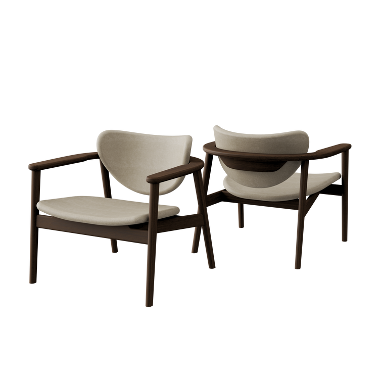 Anoa Lounge Chair Smoked Walnut - Khaki