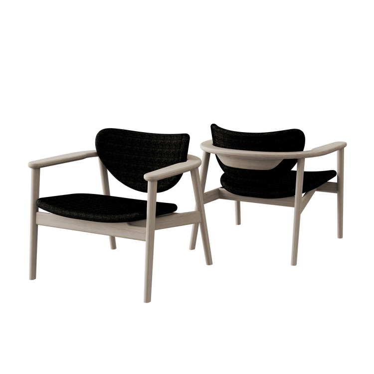 Anoa Lounge Chair Breeze Oak - Silver Black