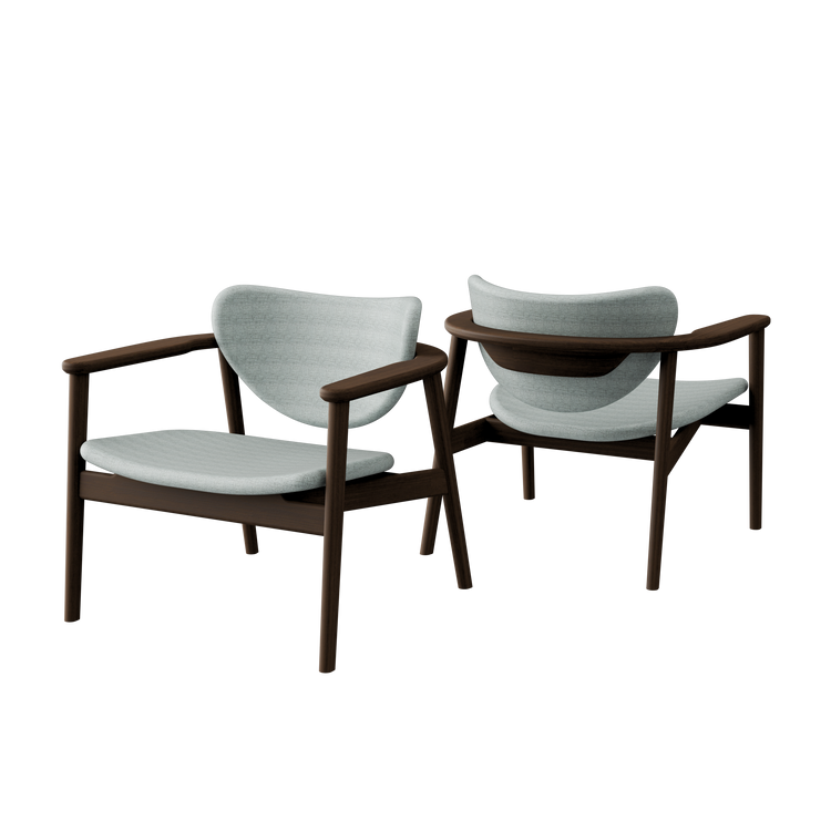 Anoa Lounge Chair Smoked Walnut - Beige