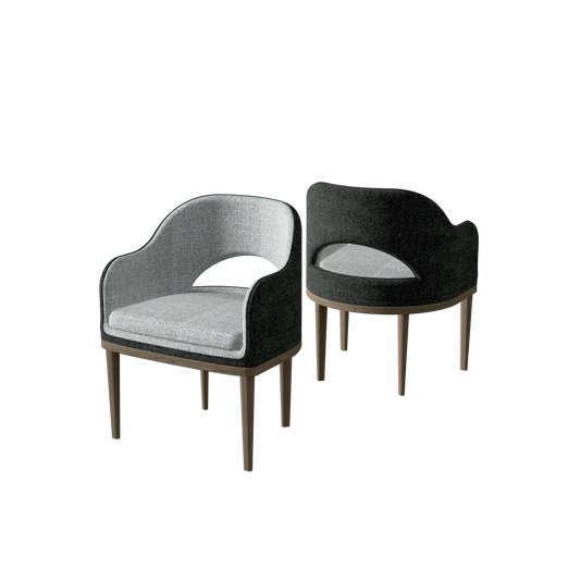 Sura Dining Chair Coffee Brown - Iron Pewter