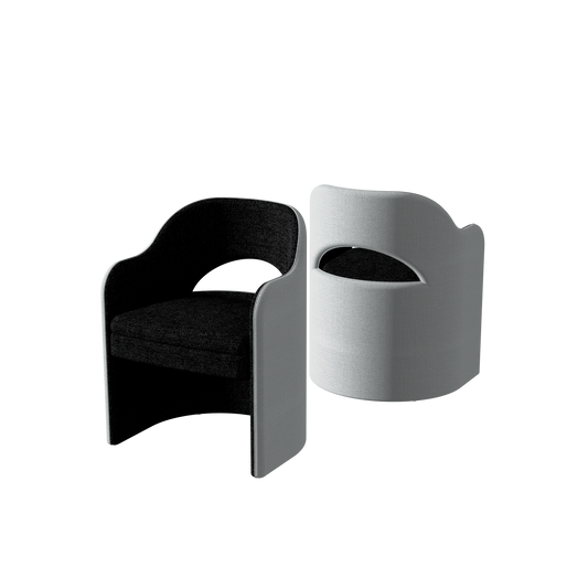 Sura Dining Chair Full Back Caviar - Iron