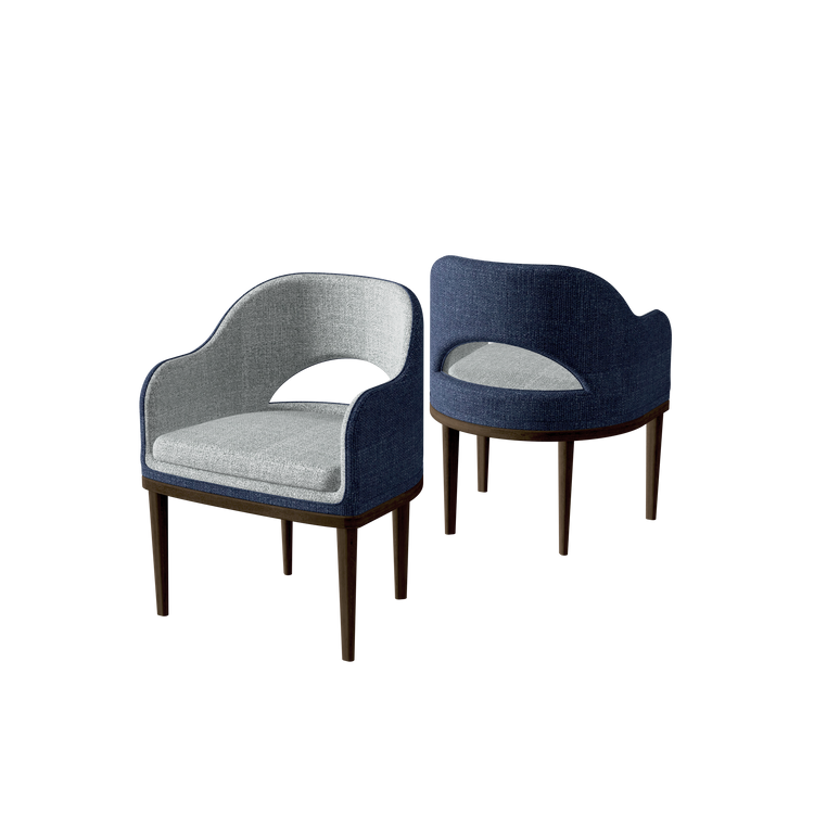 Sura Dining Chair Smoked Walnut - Iron Night