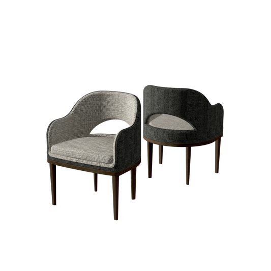 Sura Dining Chair Smoked Walnut - Taupe Slate