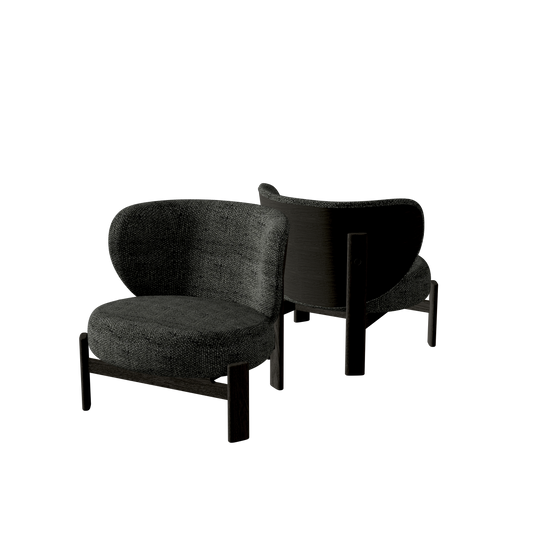 Tedong Lounge Chair Coffee Brown - Slate