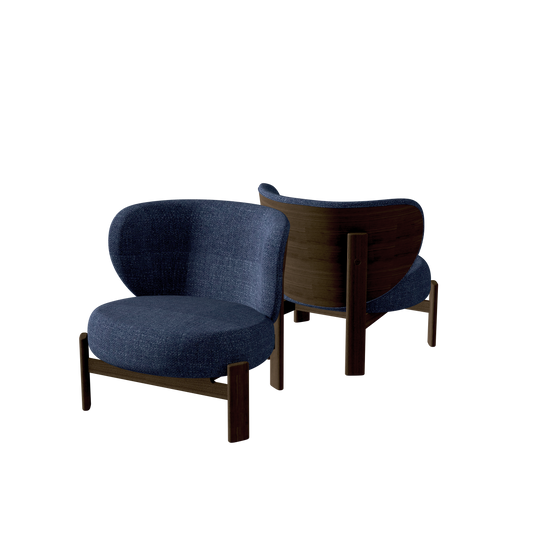 Tedong Lounge Chair Smoked Walnut - Night