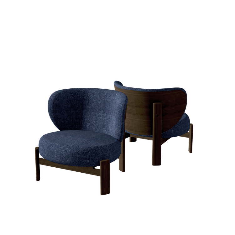 Tedong Lounge Chair Smoked Walnut - Night