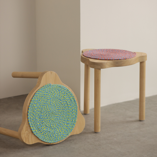 Stoera Trio Stool Flatpack Weaving Purple