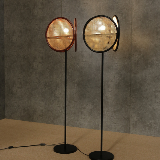 Super Rattan Lampu Lantai Luna