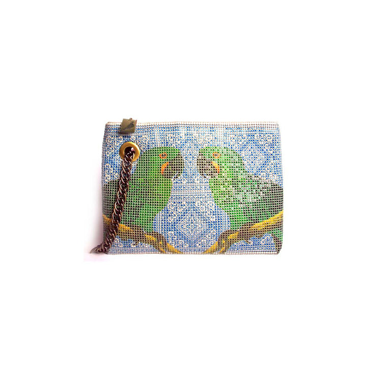 Lumikasa Mesh Purse Orn Perroquet Petrol