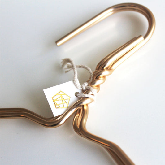 Harriet and Co Clothes Hanger Gold Unicorn Twist, Set of 2