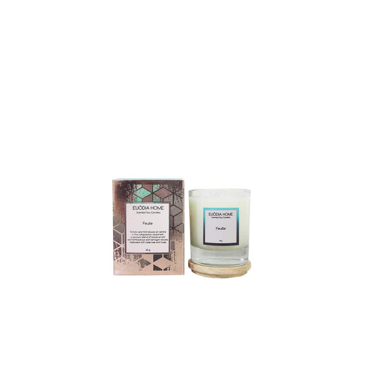 Euodia Home Feuille Travel Soy Scented Candles 60gr