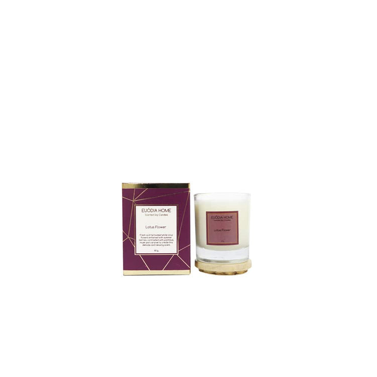 Euodia Home Lotus Flower Travel Soy Scented Candles 60gr