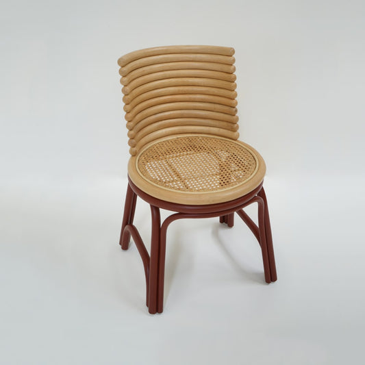 Super Rattan Kursi New Moon Red