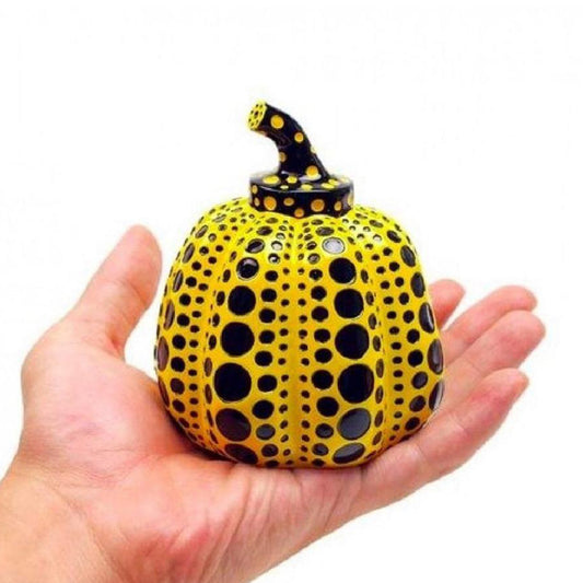 Yayoi Kusama Pumpkins Black Yellow