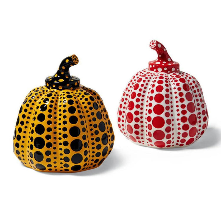 Yayoi Kusama Pumpkins Black Yellow