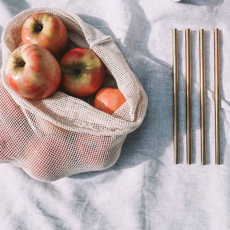 Harriet and Co. Stainless Steel Gold Plated Straight Straw