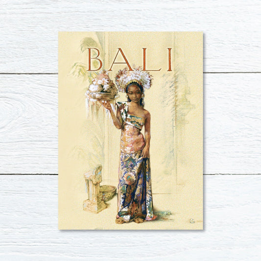 Lumikasa Art Greeting Card Balinese Ceremonial Dress