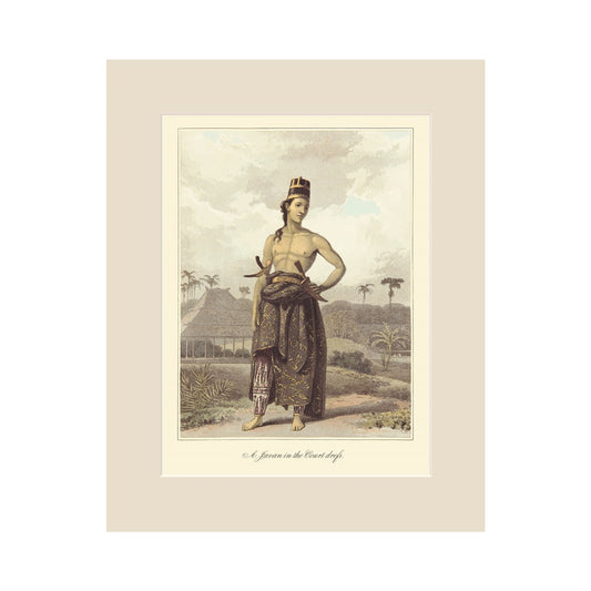 Lumikasa Art Javanese Court Outfit Cardboard Frame