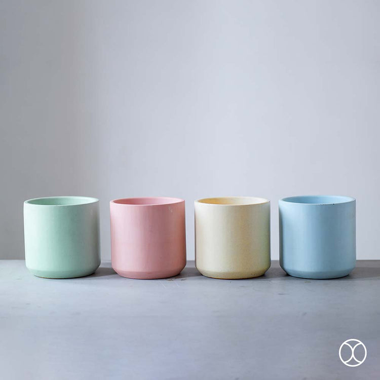 Concreate Cassa Planters Yellow