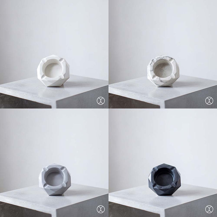 Concreate Nash Ashtray White