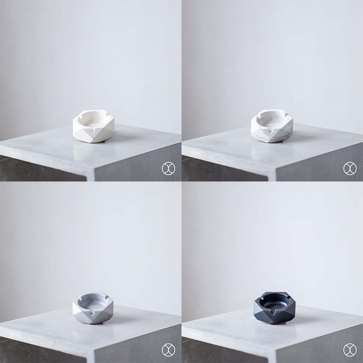 Concreate Nash Ashtray White