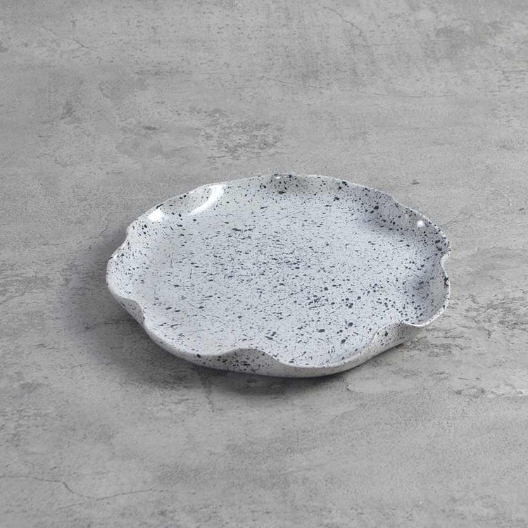 Nine Square Eiko Plate White Dotted Small