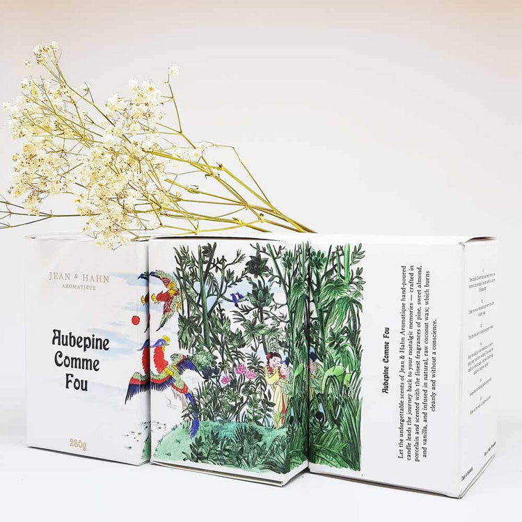 Jean and Hahn Marche Nuptial Candle Auberpine Comme Fou
