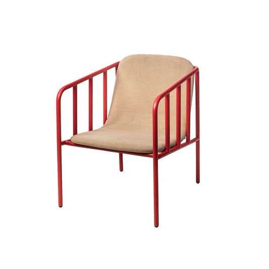 Every Collection SELAA Lounge Chair Upholstered in Ruby Red - Jasmine