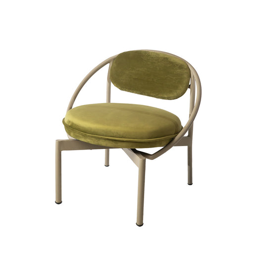 Every Collection LEHA Lounge Chair Upholstered in Olive - Velvet Moss