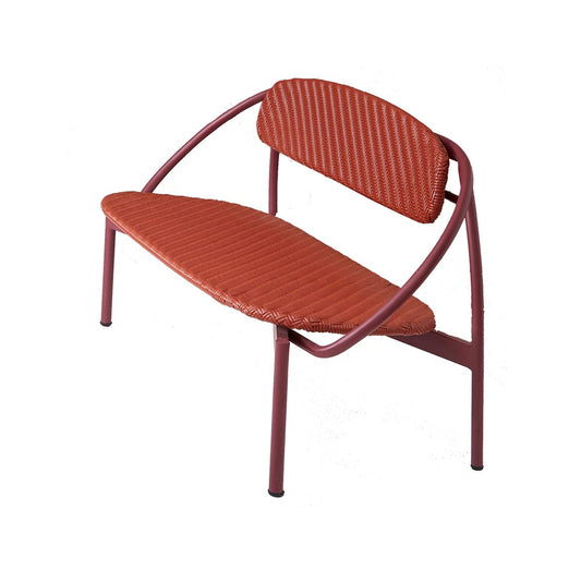 Every Collection LEHA Rattan Lounge Sofa in Terracotta - Red