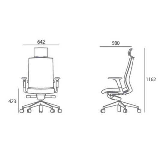 Firm Mono Chair Headrest Green