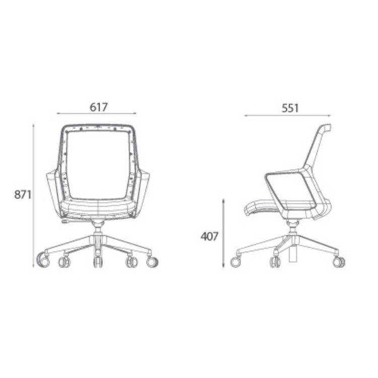 Firm Flo Chair Black Frame